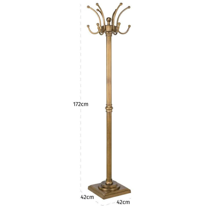 Porte-manteau perroquet finition laiton antique 172 cm Darwy Richmond Interiors - 4