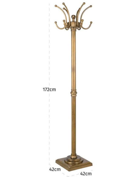 Porte-manteau perroquet finition laiton antique 172 cm Darwy Richmond Interiors - 4