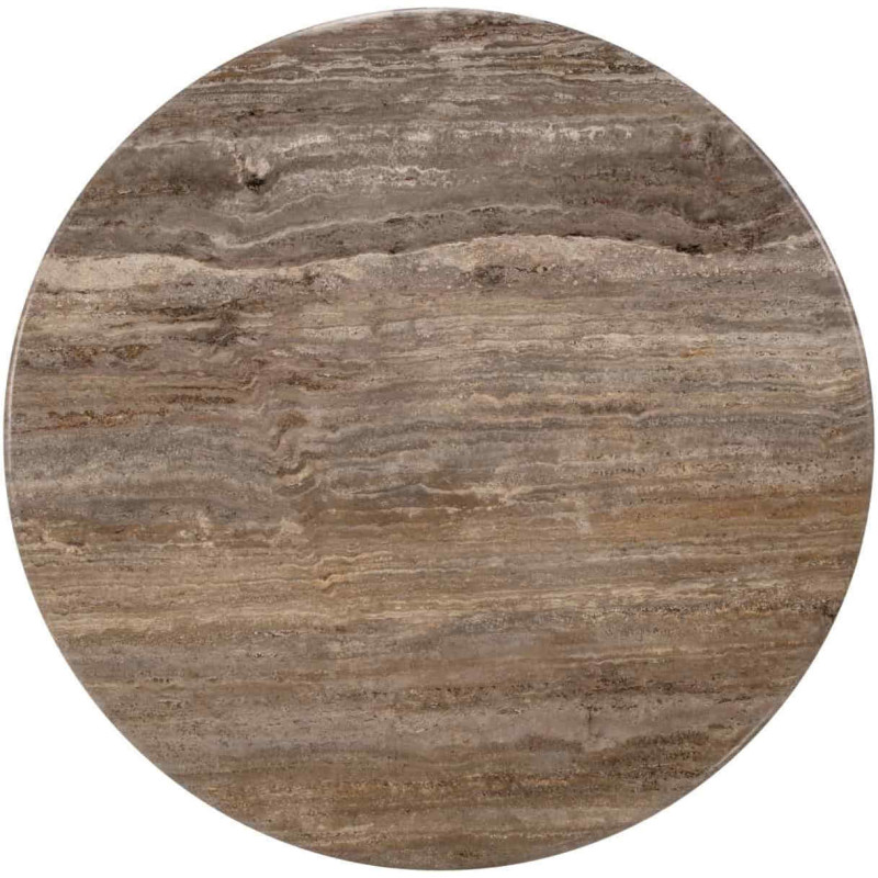 Table basse ronde travertin manguier 110 cm Chainey Richmond Interiors - 3