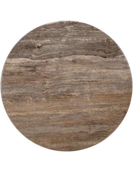 Table basse ronde travertin manguier 110 cm Chainey Richmond Interiors - 3