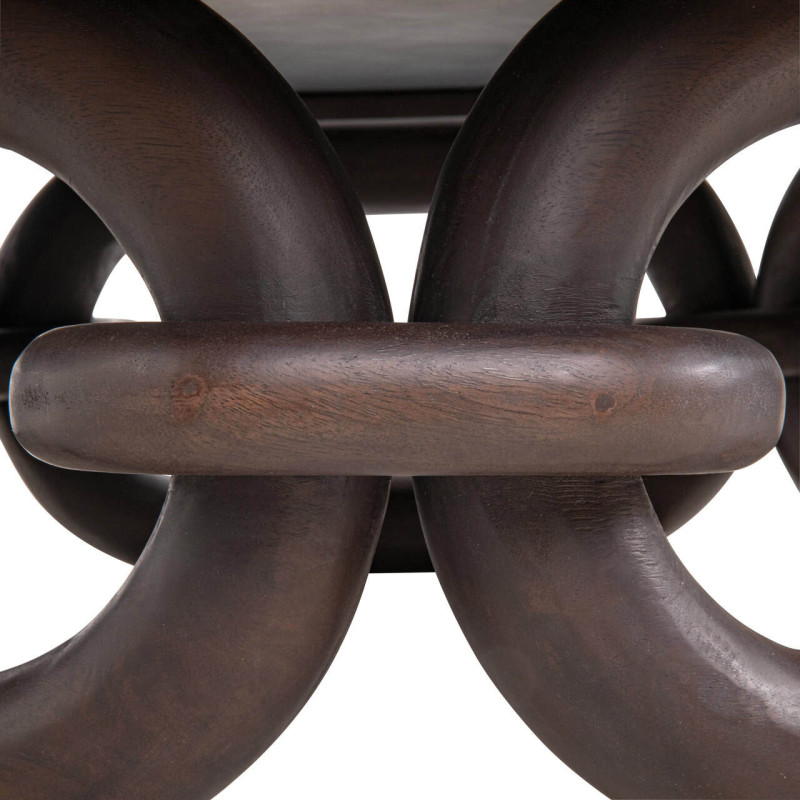 Table basse ronde travertin manguier 110 cm Chainey Richmond Interiors - 4