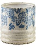 Cache-pot céramique fleurs bleues 16,5 cm Kutahya