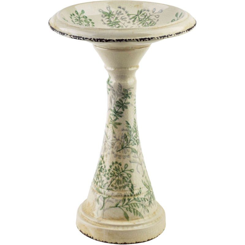 Coupe décorative sur pied céramique verte 40,5 cm Avanos  - 1