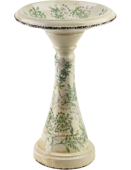 Coupe décorative sur pied céramique verte 40,5 cm Avanos  - 1