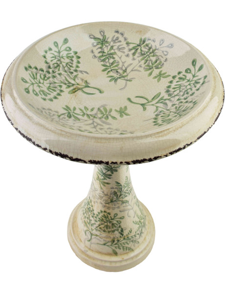 Coupe décorative sur pied céramique verte 40,5 cm Avanos  - 2