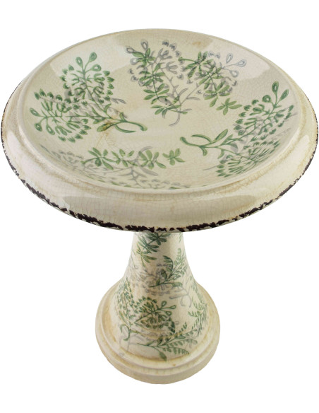 Coupe décorative sur pied céramique verte 40,5 cm Avanos  - 2