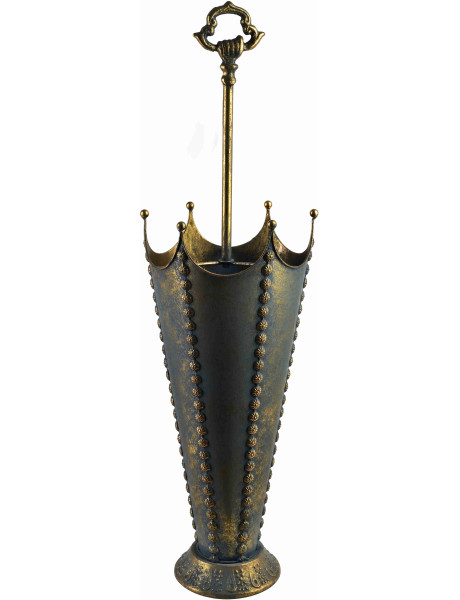 Porte-parapluies entrée métal bronze antique 78 cm Valdoria  - 1