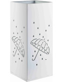 Porte-parapluies blanc métal design 48,5 cm Pluviora