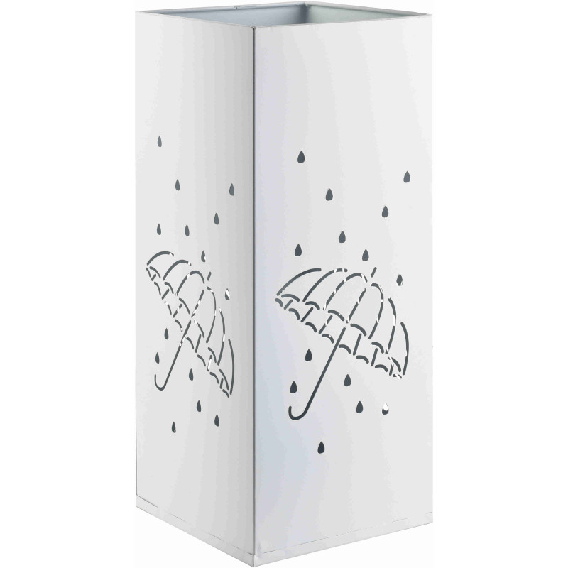 Porte-parapluies blanc métal design 48,5 cm Pluviora  - 1