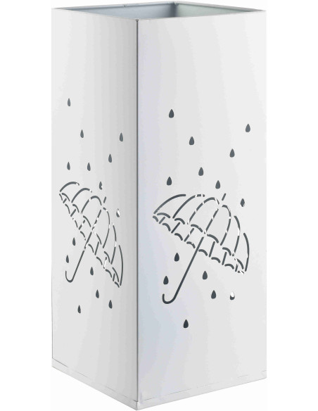Porte-parapluies blanc métal design 48,5 cm Pluviora  - 1