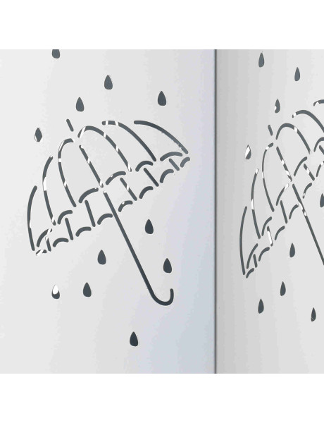 Porte-parapluies blanc métal design 48,5 cm Pluviora  - 2