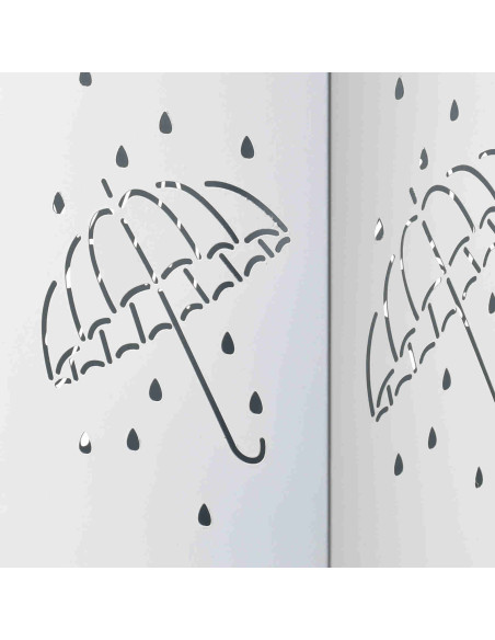 Porte-parapluies blanc métal design 48,5 cm Pluviora  - 2