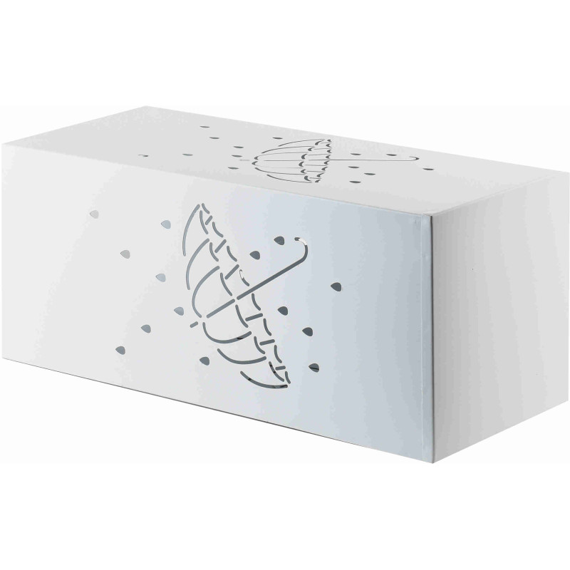 Porte-parapluies blanc métal design 48,5 cm Pluviora  - 3