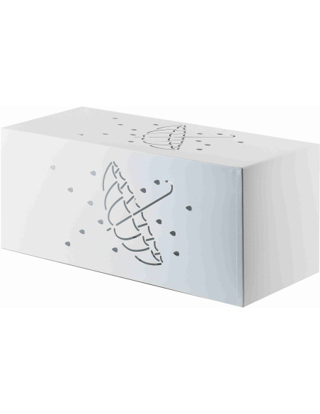Porte-parapluies blanc métal design 48,5 cm Pluviora  - 3