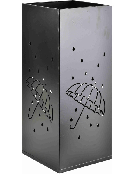 Porte-parapluies noir métal 48,5 cm Pluviora  - 1