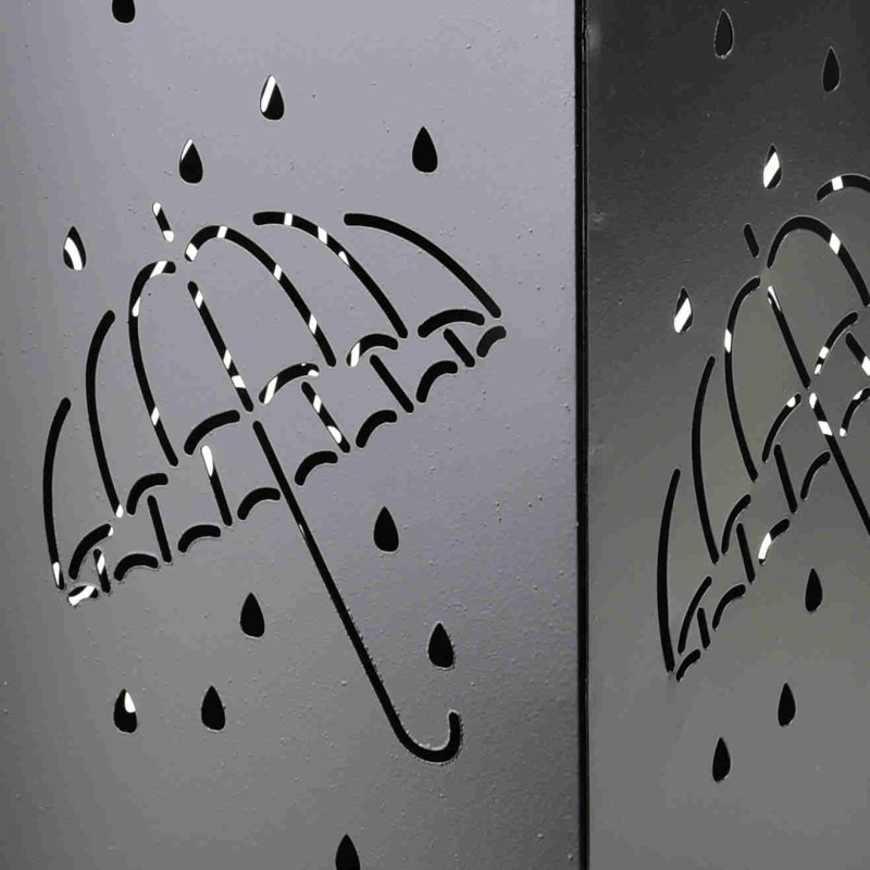 Porte-parapluies noir métal 48,5 cm Pluviora  - 2