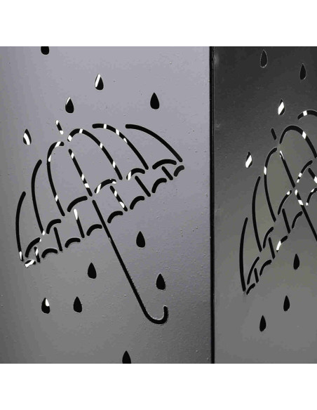 Porte-parapluies noir métal 48,5 cm Pluviora  - 2