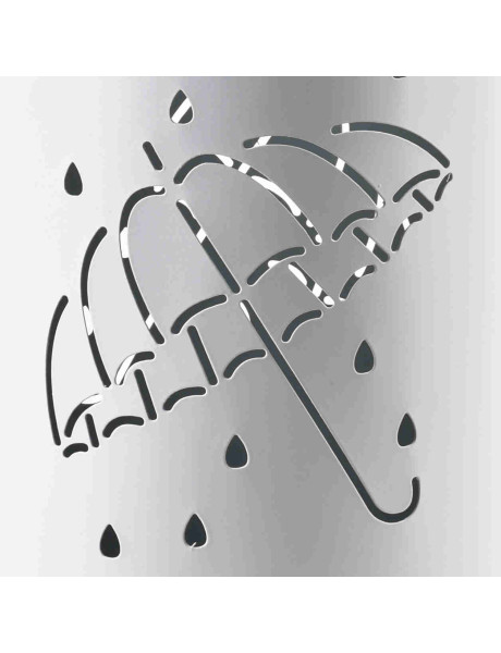 Porte-parapluies blanc métal ajouré 45,5 cm Pluviora  - 2