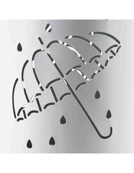 Porte-parapluies blanc métal ajouré 45,5 cm Pluviora  - 2