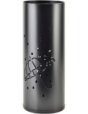 Porte-parapluies noir métal ajouré 45,5 cm Pluviora