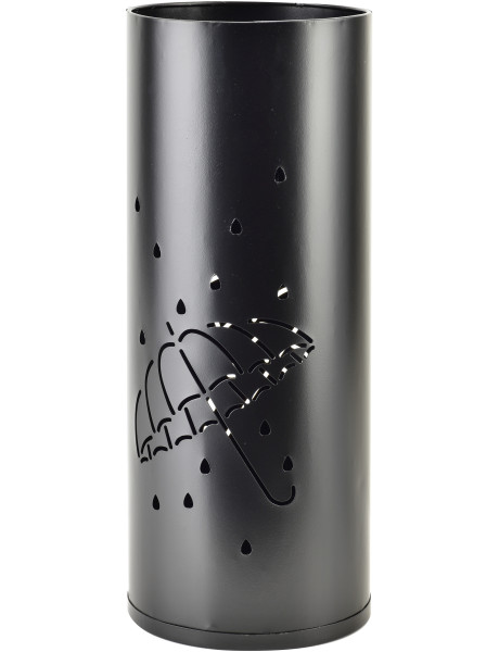 Porte-parapluies noir métal ajouré 45,5 cm Pluviora  - 1
