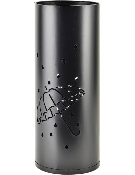 Porte-parapluies noir métal ajouré 45,5 cm Pluviora  - 1