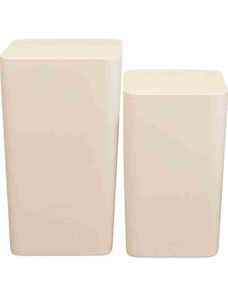 Set de 2 tables d’appoint métal ivoire Mio S|P Collection - 1