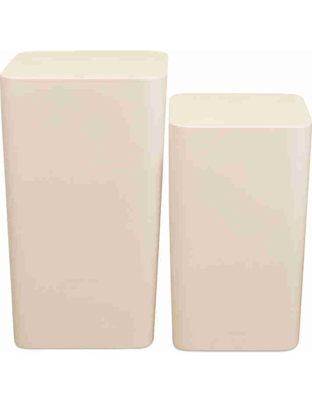 Set de 2 tables d’appoint métal ivoire Mio S|P Collection - 1