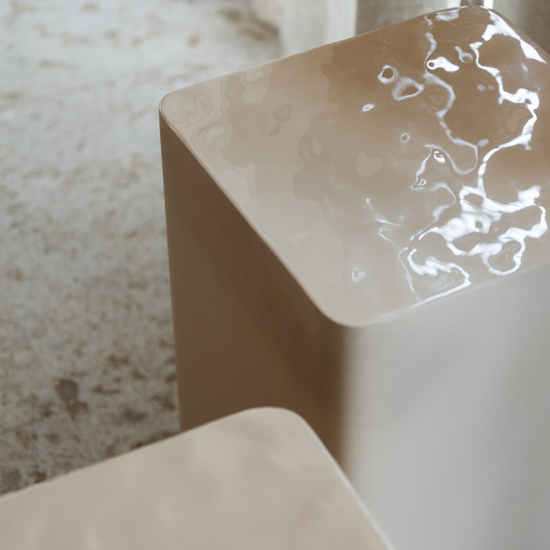 Set de 2 tables d’appoint métal ivoire Mio S|P Collection - 8