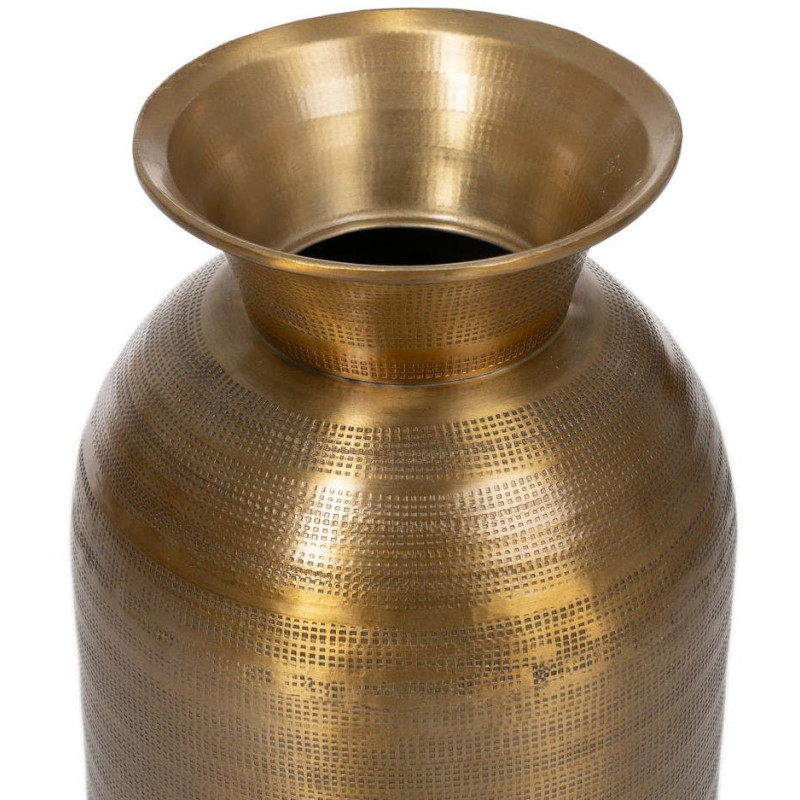 Grand vase en aluminium doré vieilli 88,9 cm Dendera Ixia - 2