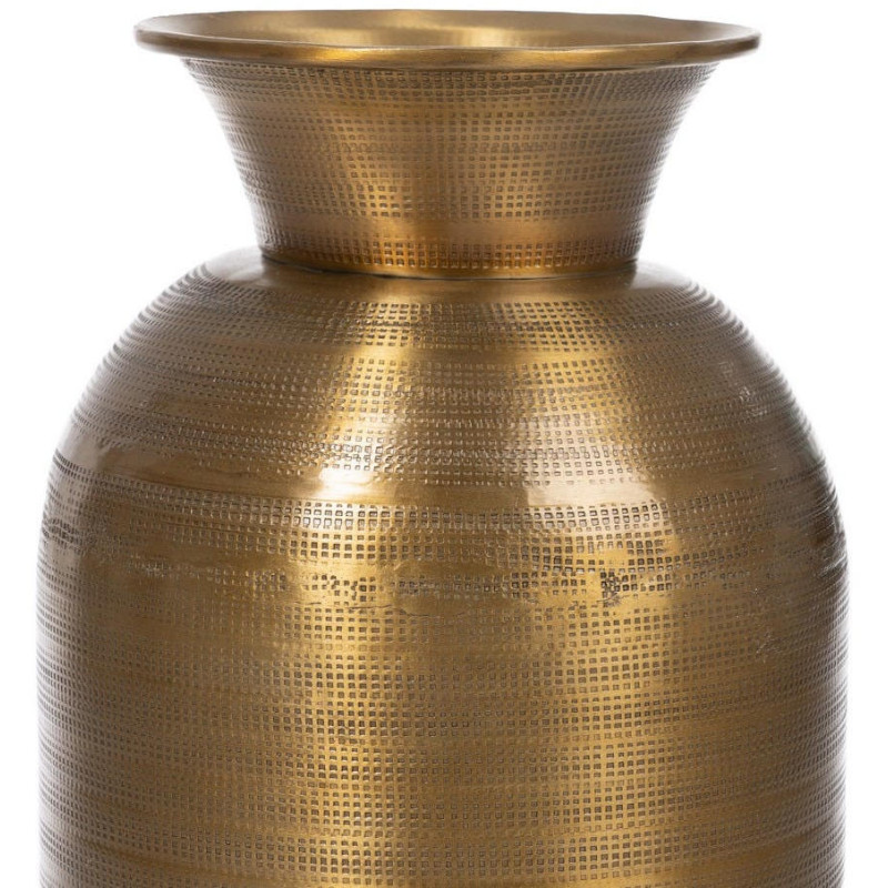 Grand vase en aluminium doré vieilli 88,9 cm Dendera Ixia - 3