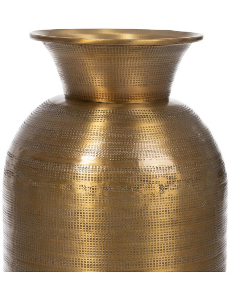 Grand vase en aluminium doré vieilli 88,9 cm Dendera Ixia - 3
