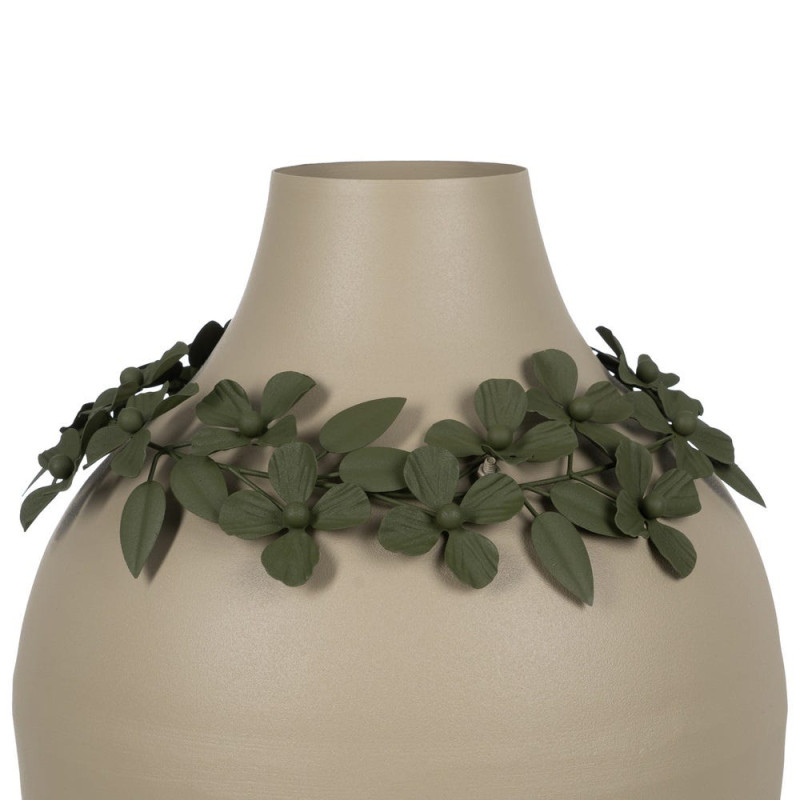 Vase décoratif en métal beige et vert 30x30x53 cm Nerolia Ixia - 3