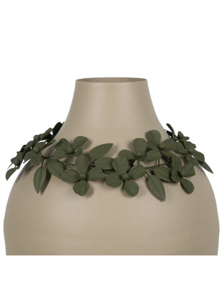Vase décoratif en métal beige et vert 30x30x53 cm Nerolia Ixia - 3
