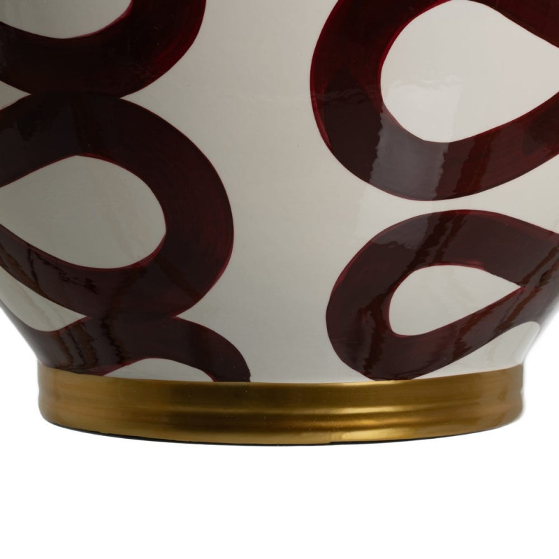 Vase décoratif en porcelaine blanc marron 25x25x29 cm Sorvella Ixia - 6