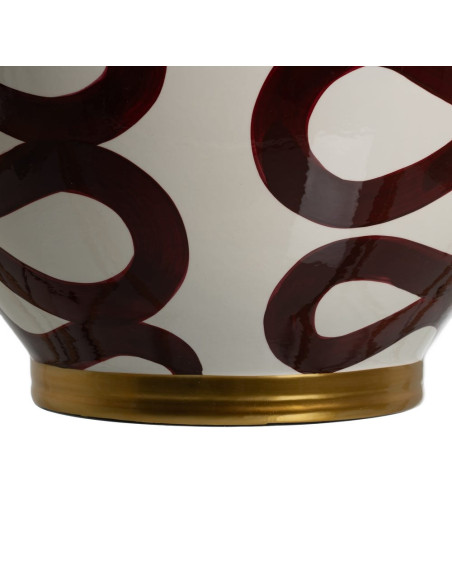 Vase décoratif en porcelaine blanc marron 25x25x29 cm Sorvella Ixia - 6
