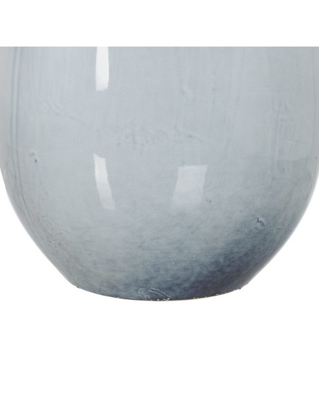 Vase céramique bleu décoratif sculpté 37 cm Thalvoria Ixia - 5