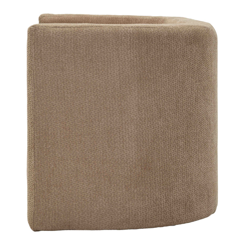 Banquette bout de lit bouclette beige marron 124x51x53 cm Solivane Mauro Ferretti - 4