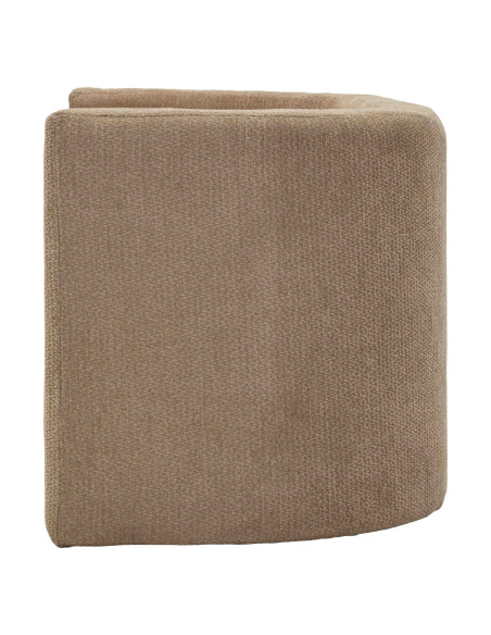 Banquette bout de lit bouclette beige marron 124x51x53 cm Solivane Mauro Ferretti - 4