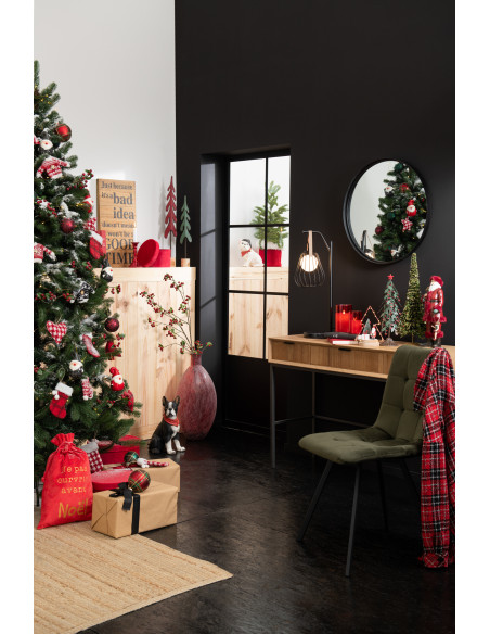 Miroir Mural Rond Elvis en Métal Noir Bord large - 2