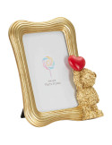 Cadre photo ourson doré 16,4x3,5x19,5 cm pour photo 10x15 Gilded Bear