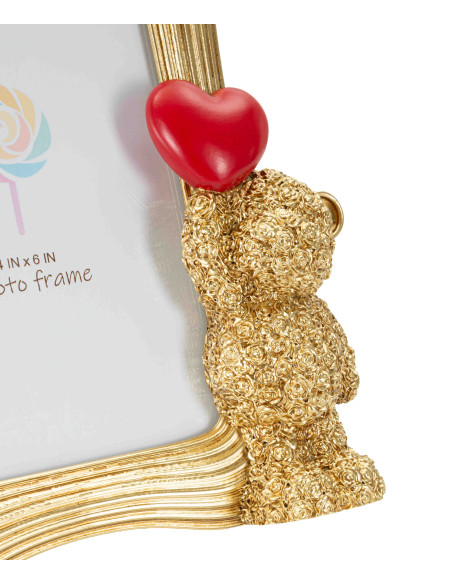 Cadre photo ourson doré 16,4x3,5x19,5 cm pour photo 10x15 Gilded Bear Mauro Ferretti - 4