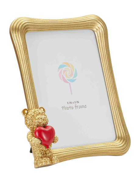 Cadre photo ourson doré 20,9x4,7x24,3 cm pour photo 15x20 Gilded Bear Mauro Ferretti - 1