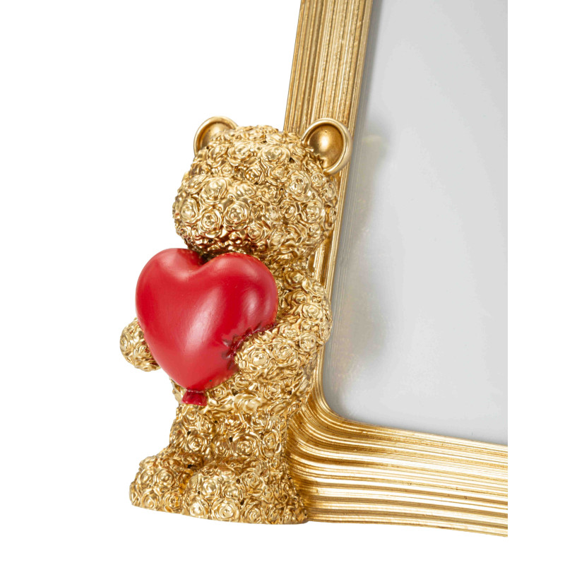 Cadre photo ourson doré 20,9x4,7x24,3 cm pour photo 15x20 Gilded Bear Mauro Ferretti - 4