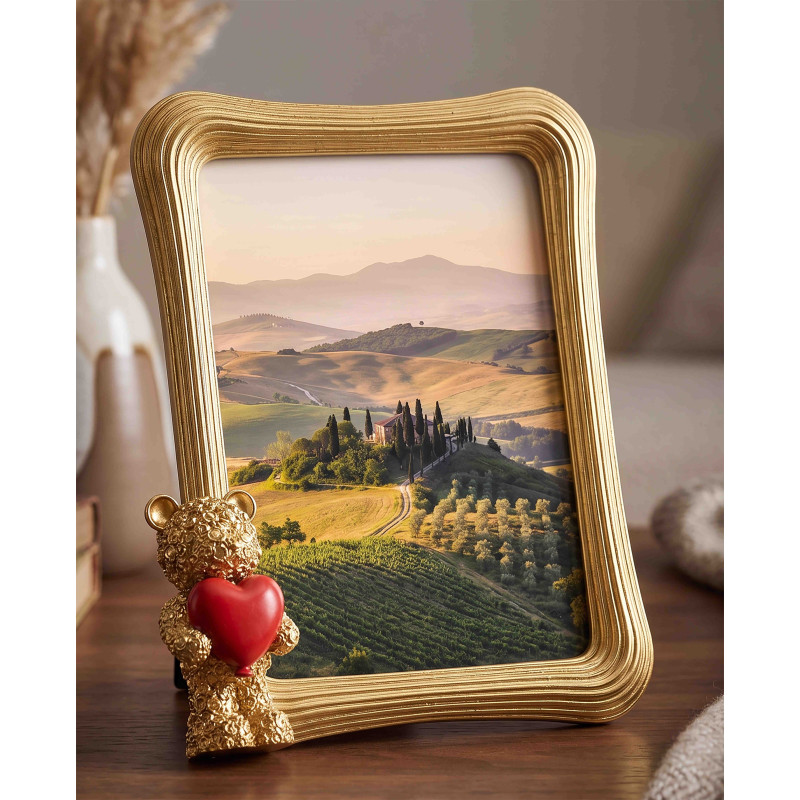 Cadre photo ourson doré 20,9x4,7x24,3 cm pour photo 15x20 Gilded Bear Mauro Ferretti - 2