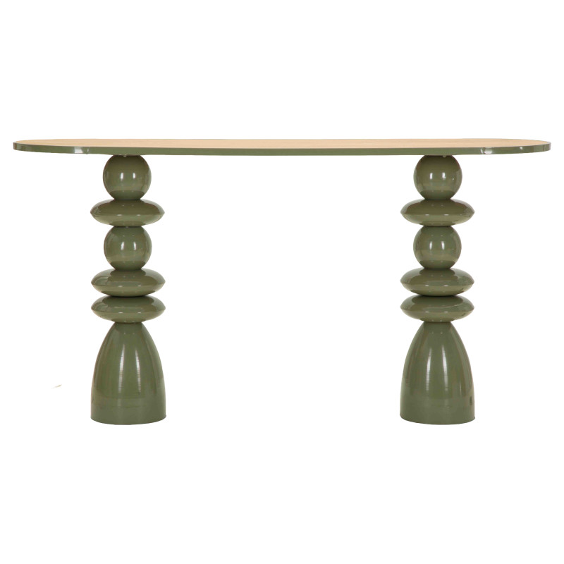 Console d’entrée vert olive métal et MDF 150x45x77,5 cm Seoul Mauro Ferretti - 3