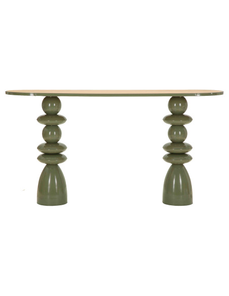 Console d’entrée vert olive métal et MDF 150x45x77,5 cm Seoul Mauro Ferretti - 3