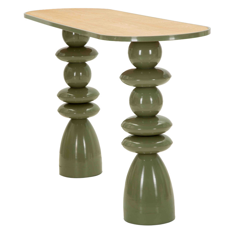 Console d’entrée vert olive métal et MDF 150x45x77,5 cm Seoul Mauro Ferretti - 4