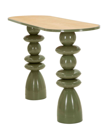 Console d’entrée vert olive métal et MDF 150x45x77,5 cm Seoul Mauro Ferretti - 4