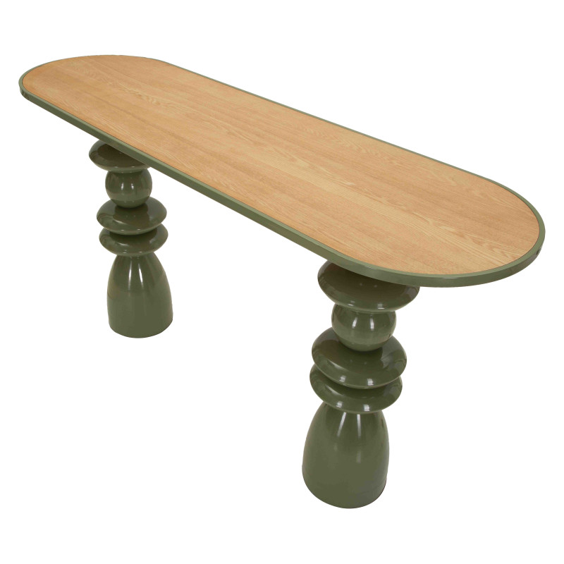 Console d’entrée vert olive métal et MDF 150x45x77,5 cm Seoul Mauro Ferretti - 5